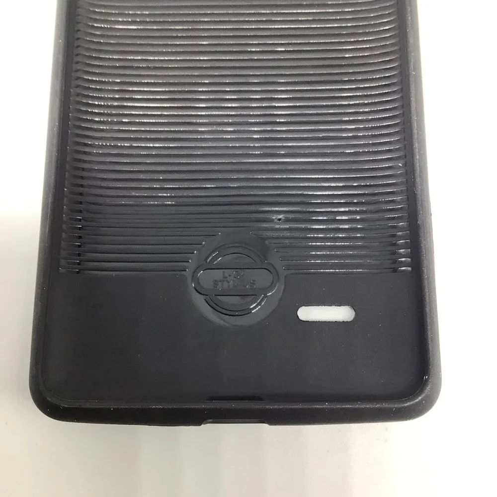 For LG G Stylo LS770 Black Brushed Hybrid Case Cover‎